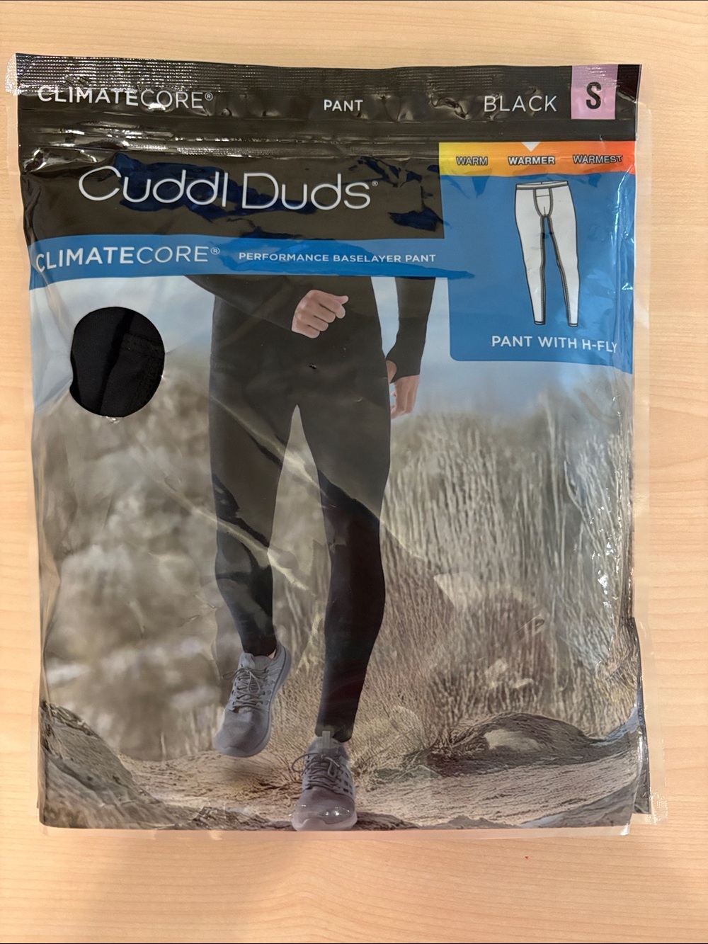 Cuddl Duds Men's Black ClimateCore Performance Baselayer Pants Size Small